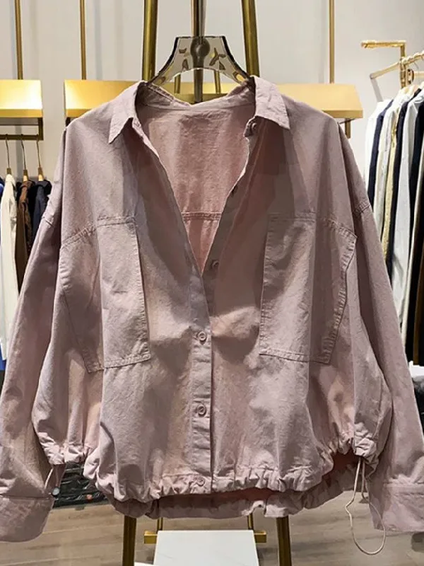 plus Size Women's Long Sleeve Shirt Casual Loose Thin Outerwear Spring Autumn Drawstring Hem Workwear Style Large Clothing
plus Size Women's Long Sleeve Shirt Casual Loose Thin Outerwear Spring Autumn Drawstring Hem Workwear Style Large Clothing