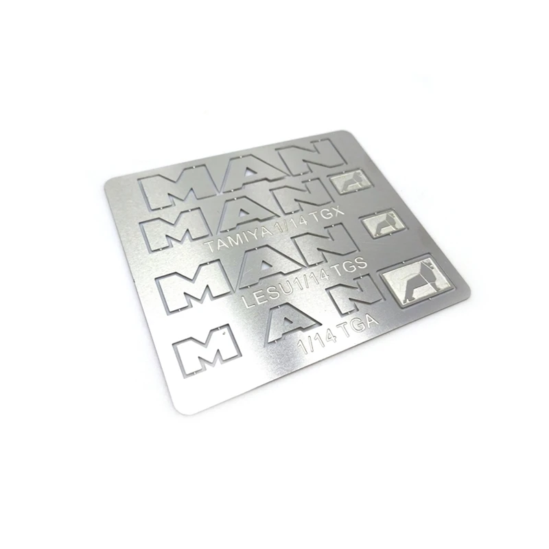 Front Metal logo set fit for Tamiya Tractor trucks MAN TGX Lesu Dumper MAN TGS RC Truck 1/14 scale
Front Metal logo set fit for Tamiya Tractor trucks MAN TGX Lesu Dumper MAN TGS RC Truck 1/14 scale