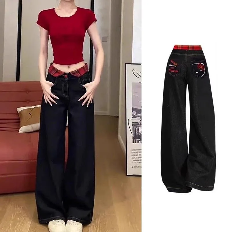 2025 New Long Jeans Sweet American Hot Girls Embroidered Jeans Cute Women's Black Straight High Waist Wide Legs
2025 New Long Jeans Sweet American Hot Girls Embroidered Jeans Cute Women's Black Straight High Waist Wide Legs