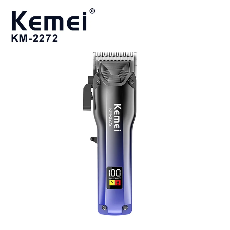 Kemei KM 2272 Professional Cordless Hair Clipper Salon Grade Trimmer with Gradient Body, HD Digital Display Precision Styling
Kemei KM 2272 Professional Cordless Hair Clipper Salon Grade Trimmer with Gradient Body, HD Digital Display Precision Styling