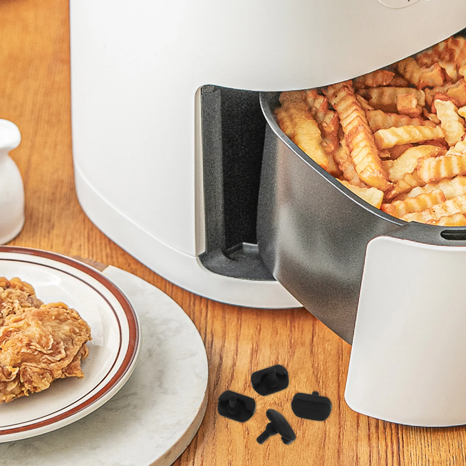 4Pcs Silicone Protector Feet for Air Fryer Tray Bumpers Non-Scratch ABS Covers Replacement Parts Enhance Cooking Performance Air
4Pcs Silicone Protector Feet for Air Fryer Tray Bumpers Non-Scratch ABS Covers Replacement Parts Enhance Cooking Performance Air