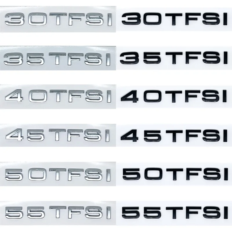 3D Letters Numbers Emblem for Audi A4 40TFSI 45TFSI 50TFSI 30TDI Car Trunk Lid Nameplate Badge Logo Sticker Chrome Glossy Black
3D Letters Numbers Emblem for Audi A4 40TFSI 45TFSI 50TFSI 30TDI Car Trunk Lid Nameplate Badge Logo Sticker Chrome Glossy Black