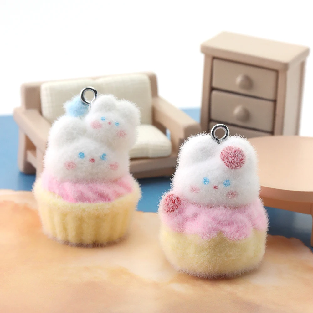 20pcs 3D Flocking Resin Cake Bunny Charms Cute Animal Pendant Accessories for Keychain Earrings Making DIY Jewelry Adornment
20pcs 3D Flocking Resin Cake Bunny Charms Cute Animal Pendant Accessories for Keychain Earrings Making DIY Jewelry Adornment