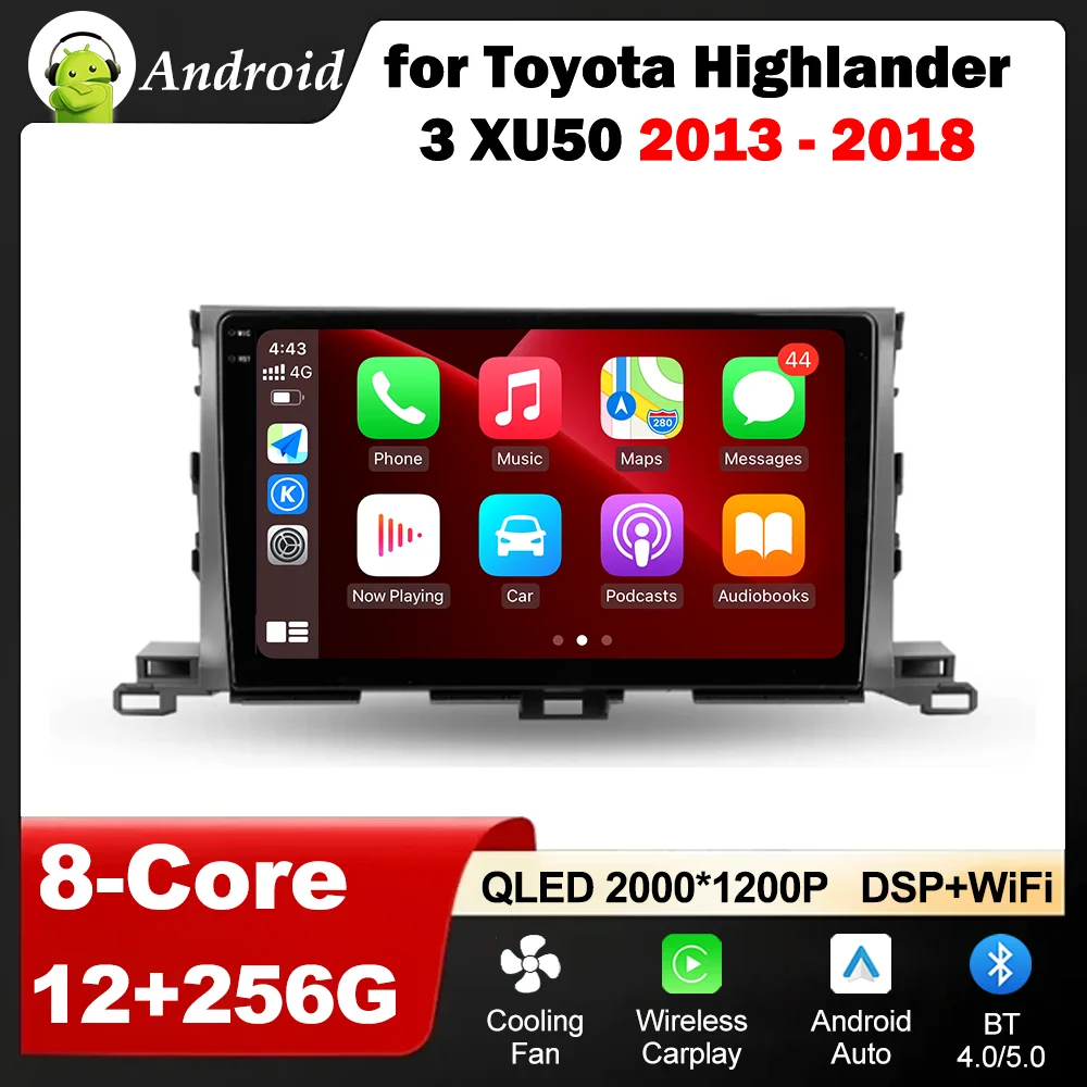 Car Audio Multimedia Player 10 '' for Toyota Highlander 3 XU50 2013 - 2018 GPS Wireless Carplay DPS Stereo Head Unit Auto Tools
Car Audio Multimedia Player 10 '' for Toyota Highlander 3 XU50 2013 - 2018 GPS Wireless Carplay DPS Stereo Head Unit Auto Tools