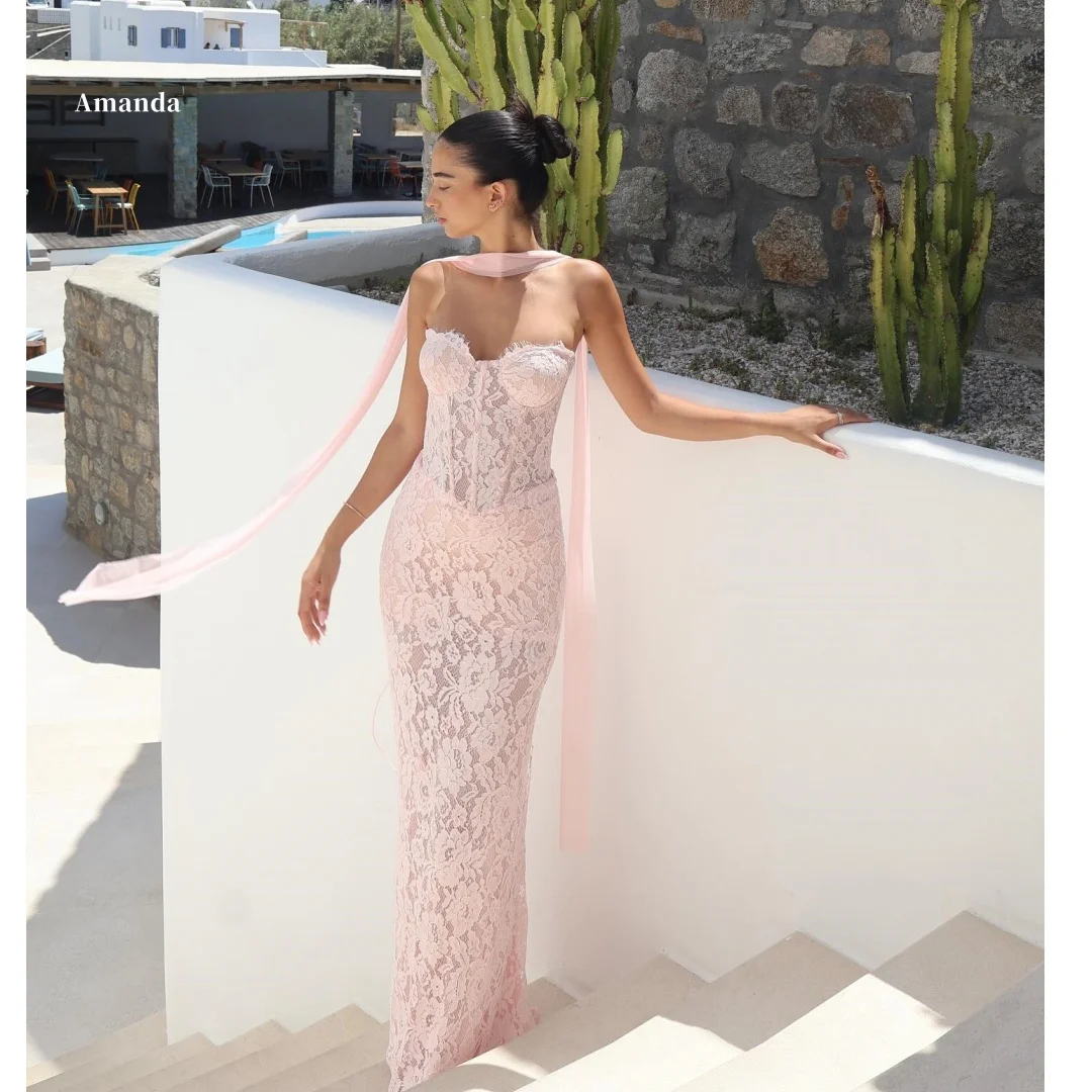 Amanda Customized Pink Lace Strapless Corset Prom Dress vestidos de noche Formal Evening Sheer Maxi Gown For Women Party 2026
Amanda Customized Pink Lace Strapless Corset Prom Dress vestidos de noche Formal Evening Sheer Maxi Gown For Women Party 2026