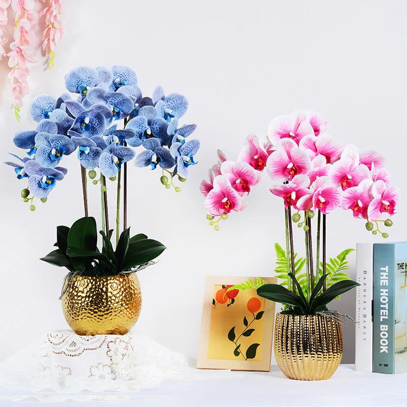 M615 Home Decorative Real Touch Film Artificial Butterfly Orchids Flowers Silk Cloth Phalaenopsis Orchid Flower Bonsai With Pot
M615 Home Decorative Real Touch Film Artificial Butterfly Orchids Flowers Silk Cloth Phalaenopsis Orchid Flower Bonsai With Pot