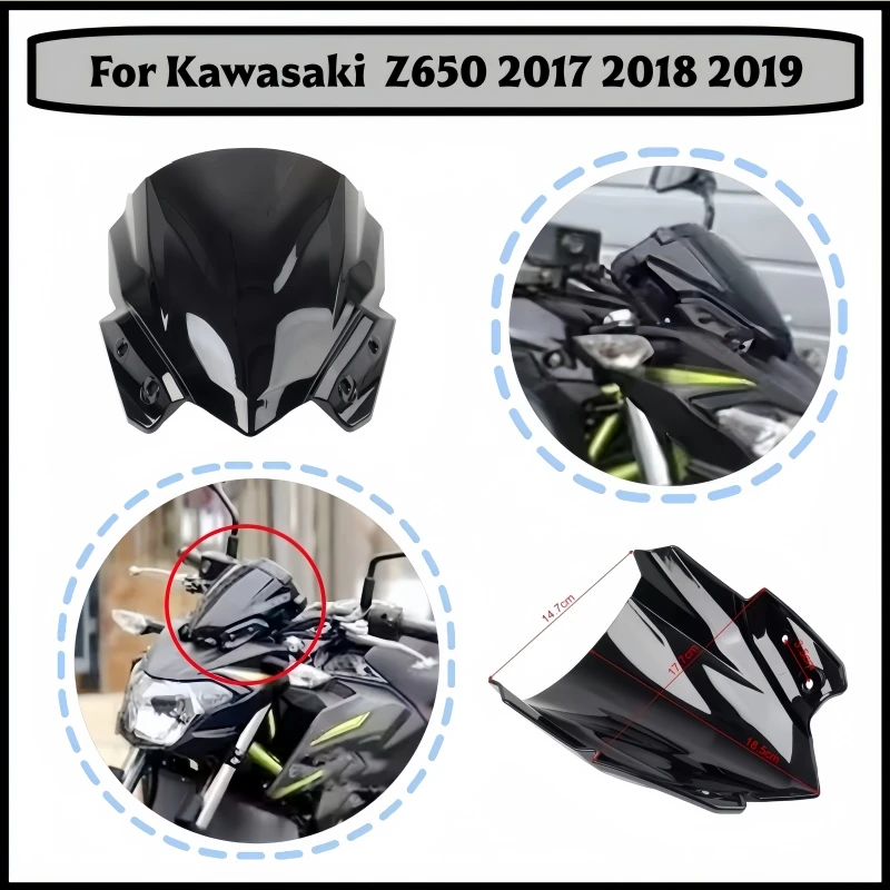 Motorcycle windshield wind deflector fairing For Kawasaki Z 650 Z650 2017 2018 2019
Motorcycle windshield wind deflector fairing For Kawasaki Z 650 Z650 2017 2018 2019