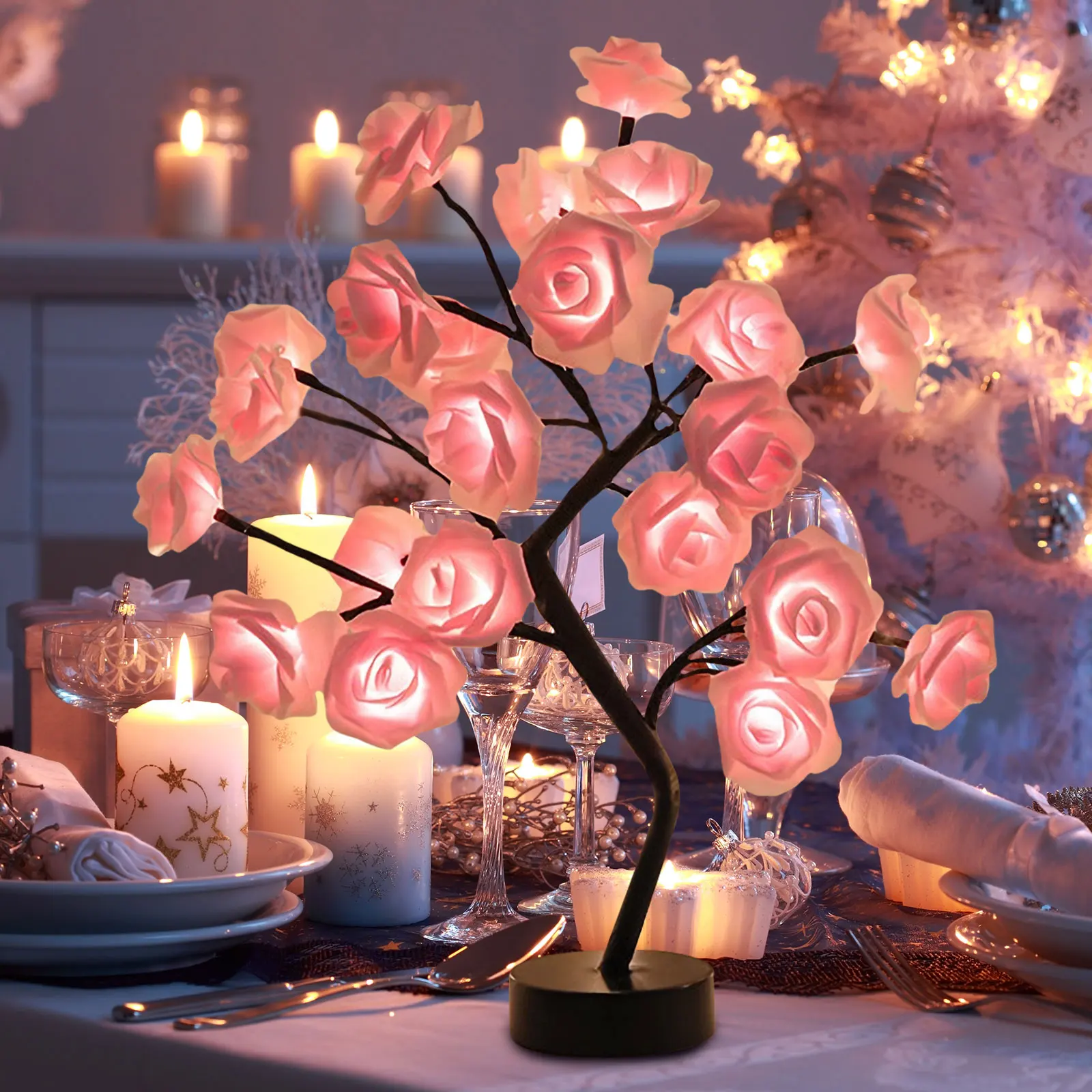 LED Rose Pink Flowers Black Stem Desk Light Birthday Wedding Decor Energy Saving Table Led Rose Lamp Flower Lamp
LED Rose Pink Flowers Black Stem Desk Light Birthday Wedding Decor Energy Saving Table Led Rose Lamp Flower Lamp