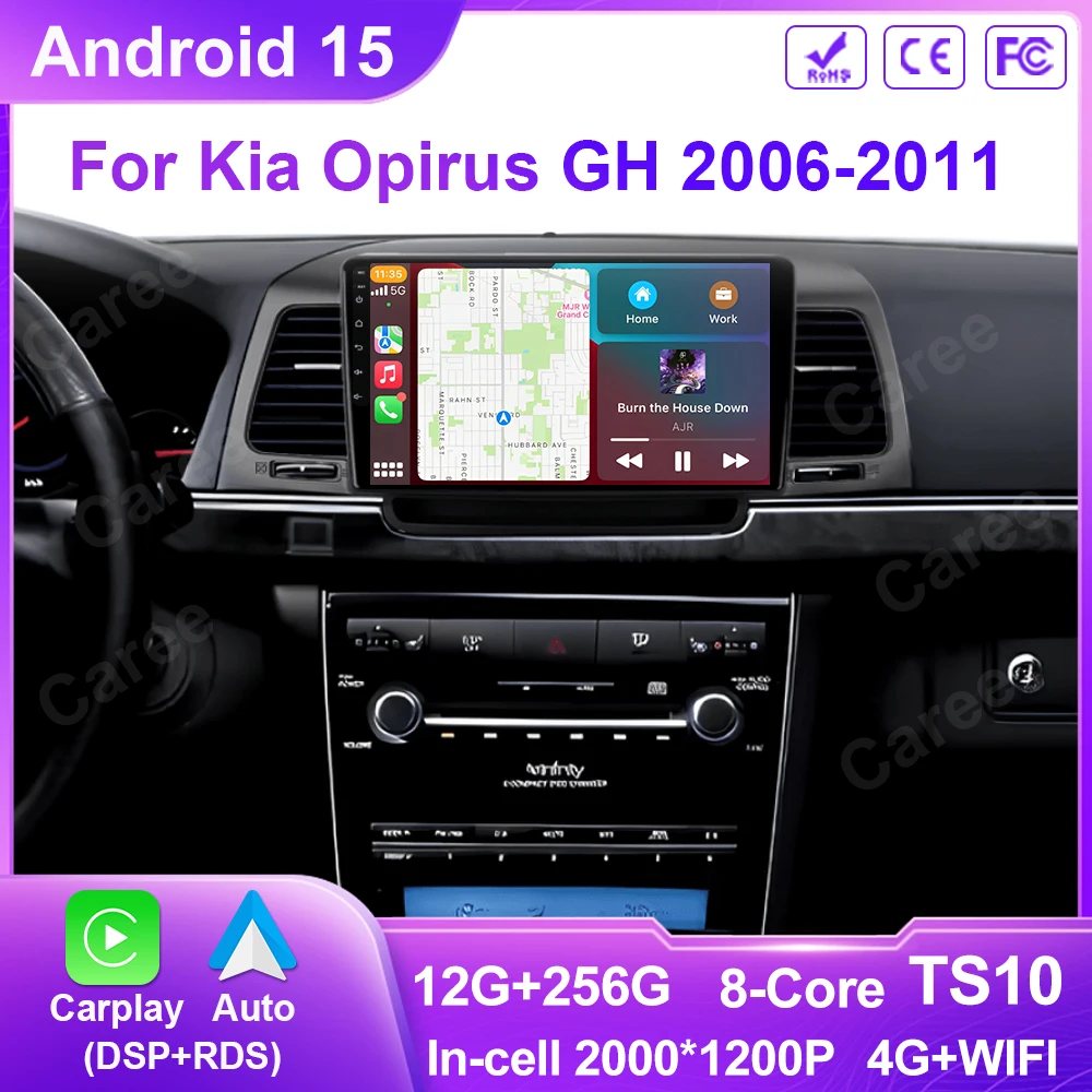 For Kia Opirus GH 2006-2011 Android15 Car Radio Stereo Unit Multimedia Player 4G Wifi Wireless Carplay QELD Auto No din din dvd
For Kia Opirus GH 2006-2011 Android15 Car Radio Stereo Unit Multimedia Player 4G Wifi Wireless Carplay QELD Auto No din din dvd
