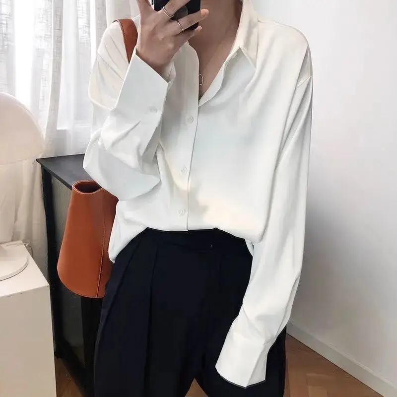 High-end Shirt Women's Long-sleeved Temperament Loose Casual Top Salt-style Drooping Shirt Versatile Women's Clothing
High-end Shirt Women's Long-sleeved Temperament Loose Casual Top Salt-style Drooping Shirt Versatile Women's Clothing