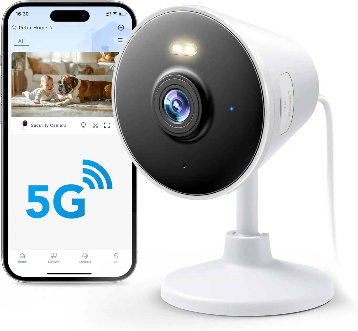 Камера видеонаблюдения Wi-Fi 5G/2.4G с цветным ночным видением, HD 1080P, обнаружением движения и двусторонней аудиосвязью для домашнего мониторинга
Камера видеонаблюдения Wi-Fi 5G/2.4G с цветным ночным видением, HD 1080P, обнаружением движения и двусторонней аудиосвязью для домашнего мониторинга
