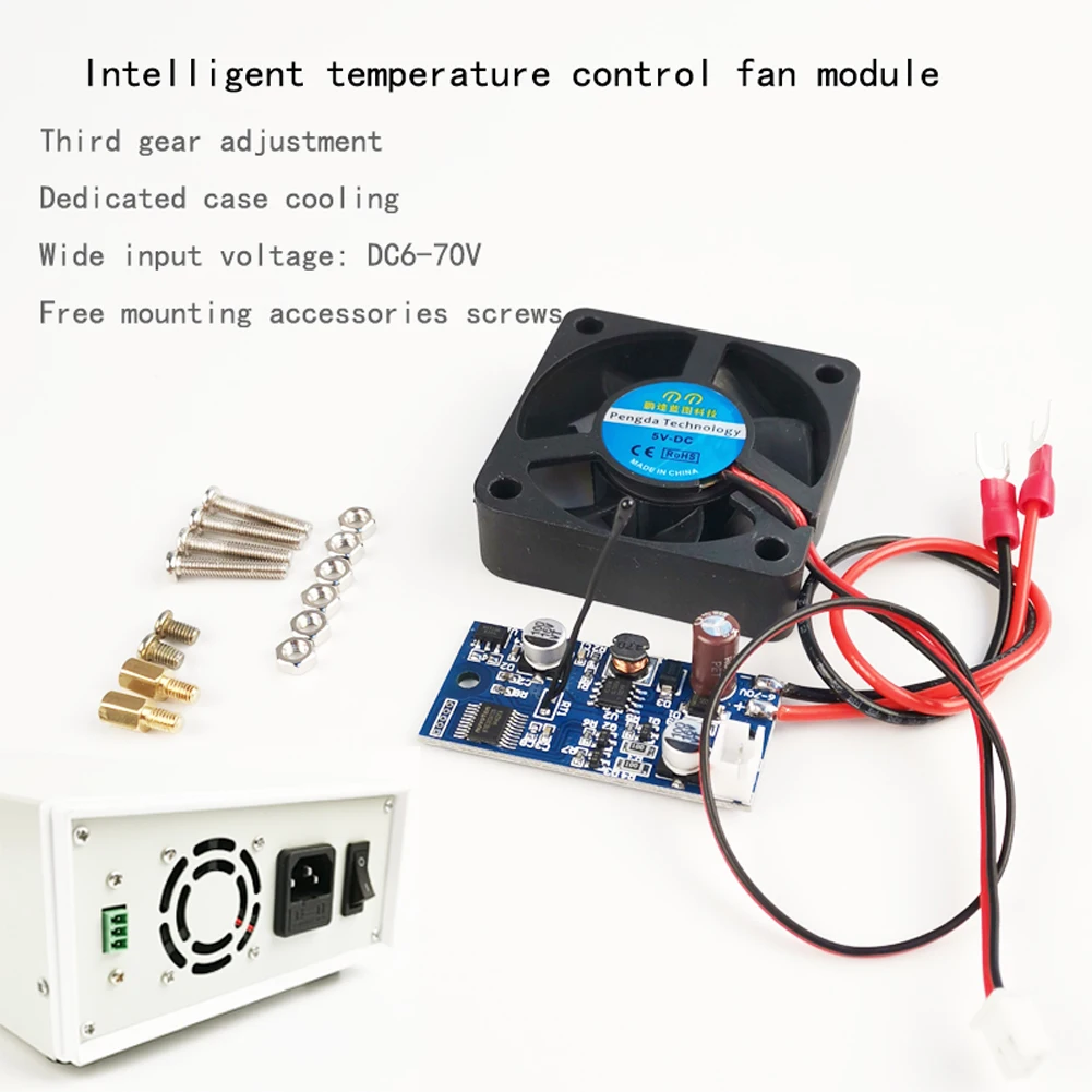 DC 6-70V Cooling Fan Intelligent Temperature Control Module Chassis Cooling Motor 3 Speed Adjustment Controller for PC Computer
DC 6-70V Cooling Fan Intelligent Temperature Control Module Chassis Cooling Motor 3 Speed Adjustment Controller for PC Computer