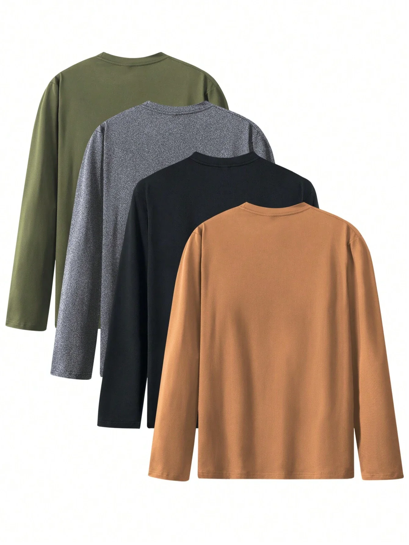 4pcs Mens Solid Color Long Sleeve T-Shirts Regular Fit Casual Lightweight Spring Autumn Daily Wear
4pcs Mens Solid Color Long Sleeve T-Shirts Regular Fit Casual Lightweight Spring Autumn Daily Wear