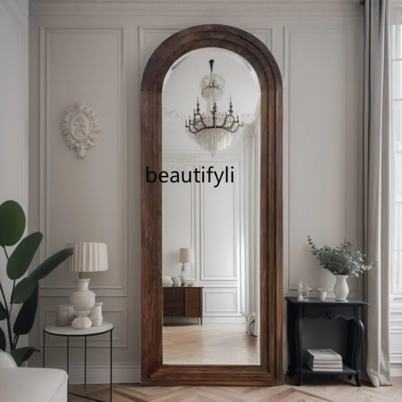 B06 Vintage arched wall-mounted full-length mirror, living room wall-mounted French medieval floor-to-ceiling full-length mirror
B06 Vintage arched wall-mounted full-length mirror, living room wall-mounted French medieval floor-to-ceiling full-length mirror