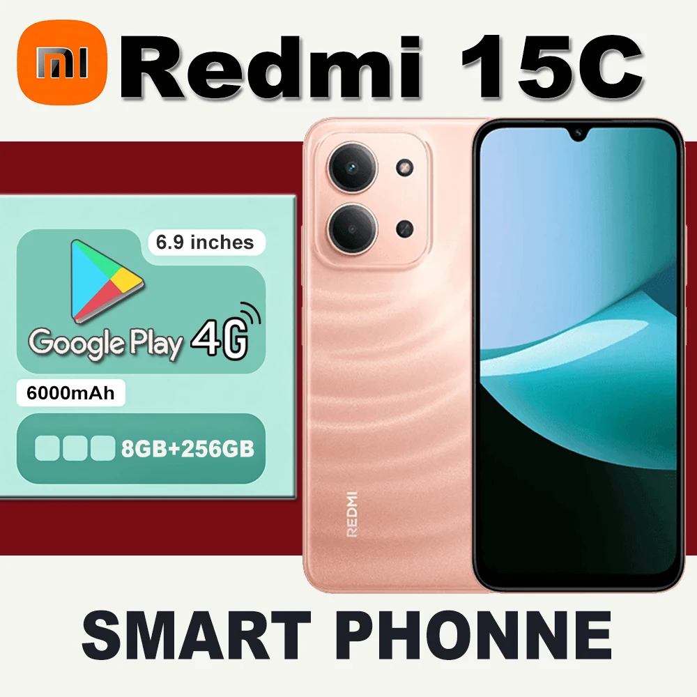 Redmi 15C original high-value smart phone 4g network LCD screen 8gb+256gb memory 6000mah battery capacity high quality
Redmi 15C original high-value smart phone 4g network LCD screen 8gb+256gb memory 6000mah battery capacity high quality