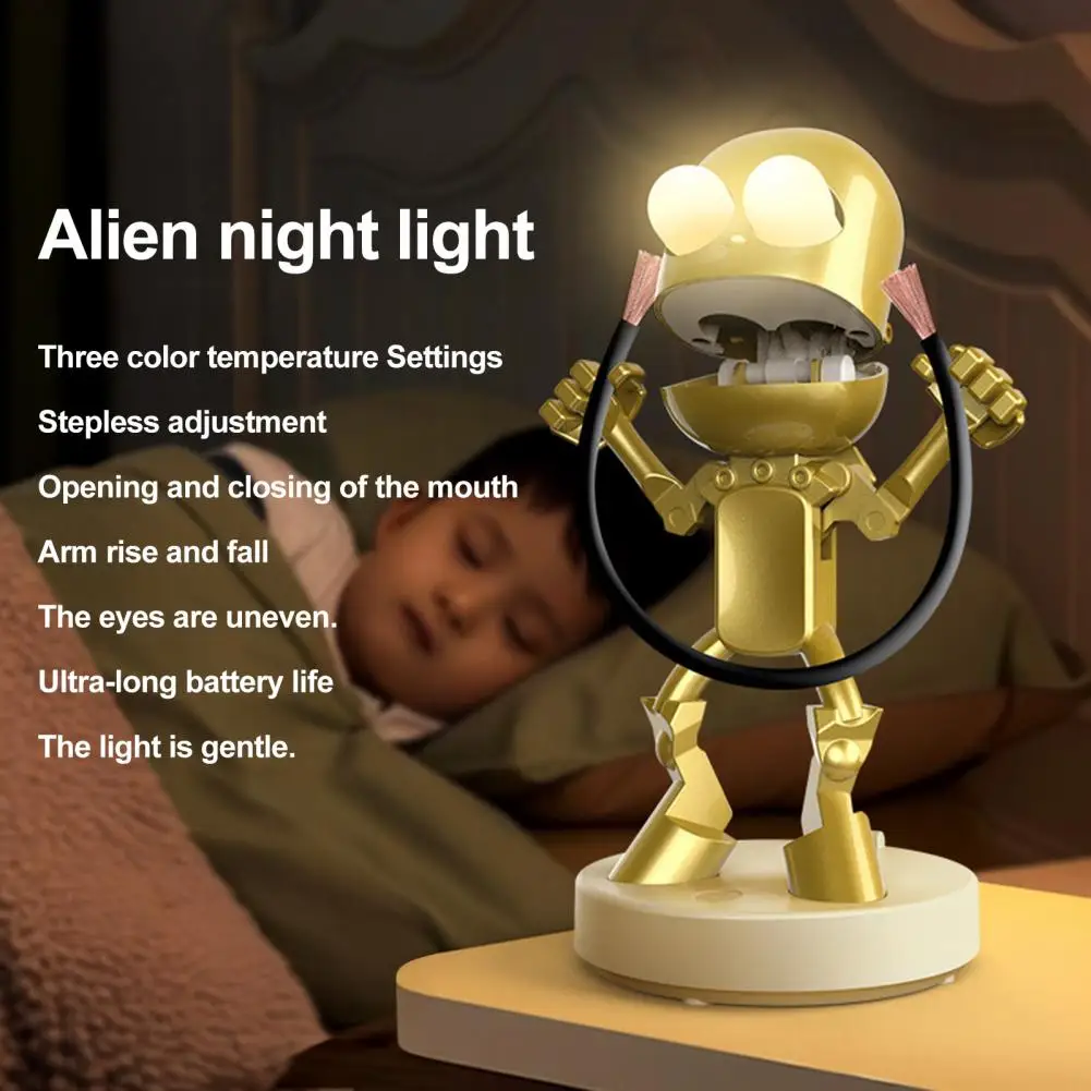 Color Changing Desk Lamp Cute Cartoon Robot Led Night Light Dimmable Usb Rechargeable Desk Lamp for Bedroom Decor Flicker Free
Color Changing Desk Lamp Cute Cartoon Robot Led Night Light Dimmable Usb Rechargeable Desk Lamp for Bedroom Decor Flicker Free