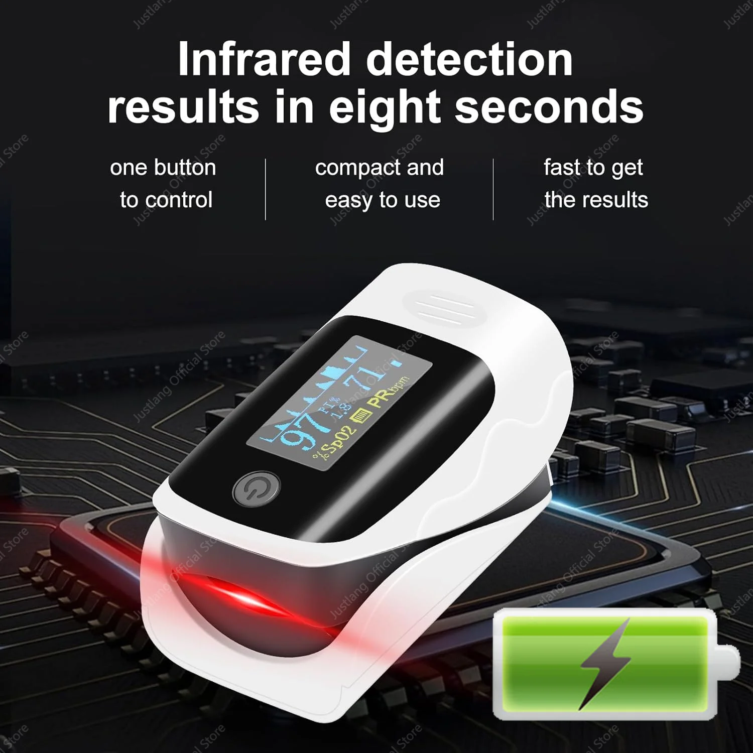 JUSTLANG Rechargeable Digital Finger Pulse Oximeter TFT Medical SPO2 PR PI Health Alarm Fingertip Oxygen Saturation Monitor
JUSTLANG Rechargeable Digital Finger Pulse Oximeter TFT Medical SPO2 PR PI Health Alarm Fingertip Oxygen Saturation Monitor