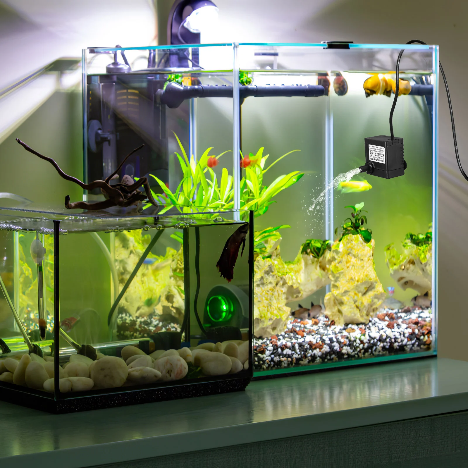 Submersible Water Pump 5W 12V Black 45x43x30mm 146cm Cord Flow Adjustable Aquarium Pond Solar Powered USB Portable Cooler Fish
Submersible Water Pump 5W 12V Black 45x43x30mm 146cm Cord Flow Adjustable Aquarium Pond Solar Powered USB Portable Cooler Fish