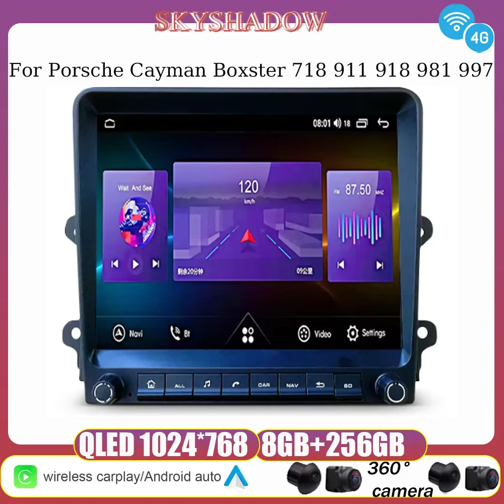 12G+256G Carplay Auto Android 13.0 8.4" Car DVD Player Radio GPS Wifi Bluetooth For Porsche Cayman Boxster 718 911 918 981 997
12G+256G Carplay Auto Android 13.0 8.4" Car DVD Player Radio GPS Wifi Bluetooth For Porsche Cayman Boxster 718 911 918 981 997