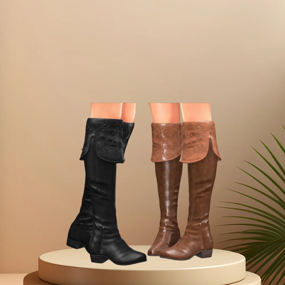 Black Square Heel Turn Over Boots Pleated Knee High Solid High Heel Shoes for Women High Heel Fashion 2023 New Zapatillas Mujer
Black Square Heel Turn Over Boots Pleated Knee High Solid High Heel Shoes for Women High Heel Fashion 2023 New Zapatillas Mujer