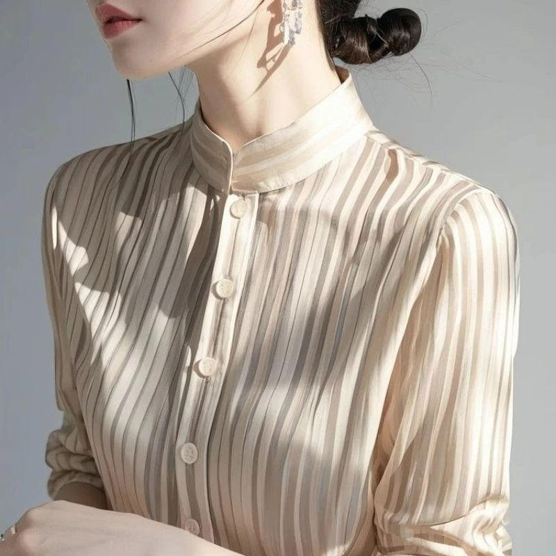 French Women's Blouses Stripes Korean Shirts FASHION Loose Spring/Autumn Vintage Clothing Long Sleeve Women Tops
French Women's Blouses Stripes Korean Shirts FASHION Loose Spring/Autumn Vintage Clothing Long Sleeve Women Tops