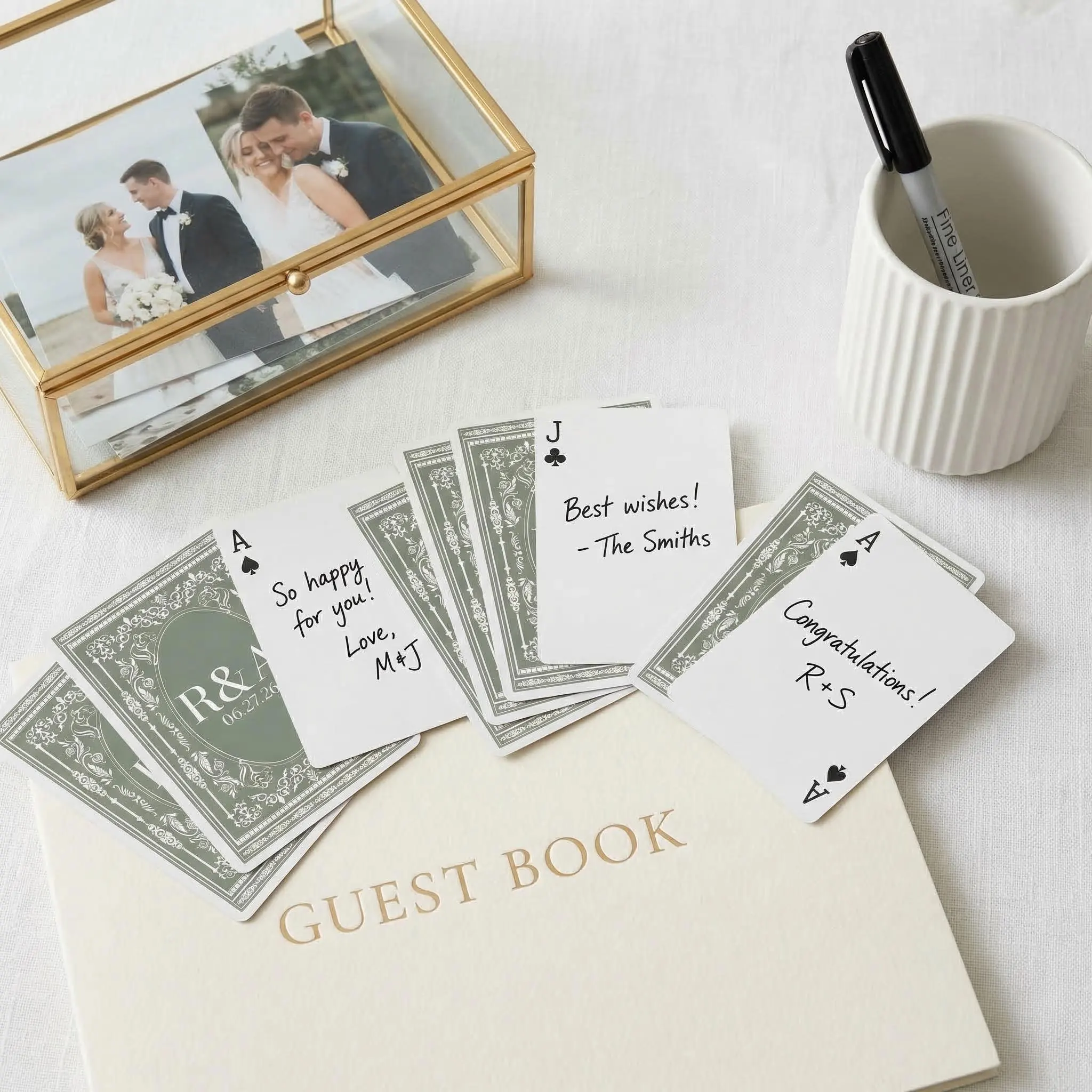 Custom Wedding Guest Book Playing Cards Unique Keepsake Personalized Guest Book Alternative - Unique Wedding Playing Cards Deck
Custom Wedding Guest Book Playing Cards Unique Keepsake Personalized Guest Book Alternative - Unique Wedding Playing Cards Deck