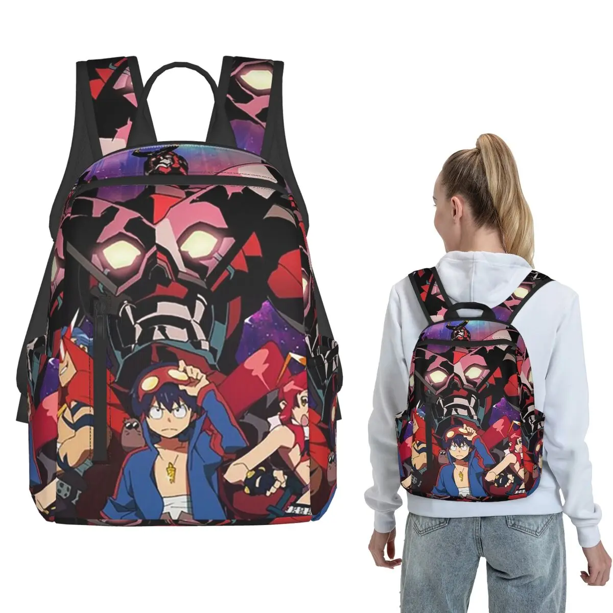 Gurren Lagann Anime Backpack Daypack Children BookBag School Bag Shoulder Bags for Men Women
Gurren Lagann Anime Backpack Daypack Children BookBag School Bag Shoulder Bags for Men Women
