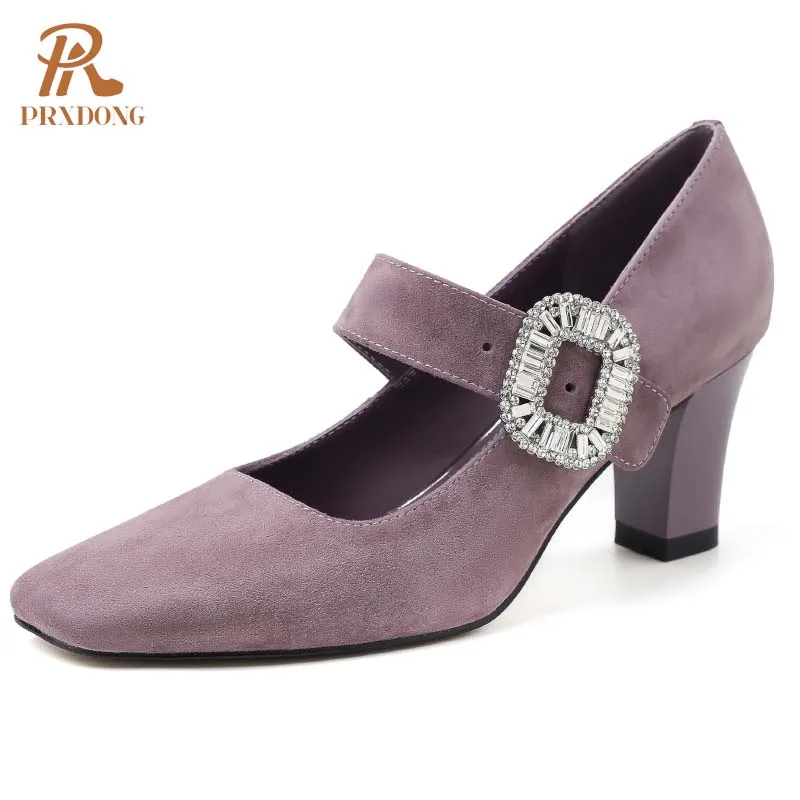 PRXDONG INS New Classics Women Shoes Spring SUmmer High Heels Square Toe Black Purple Mary Janes Dress Party Office Lady Pumps
PRXDONG INS New Classics Women Shoes Spring SUmmer High Heels Square Toe Black Purple Mary Janes Dress Party Office Lady Pumps