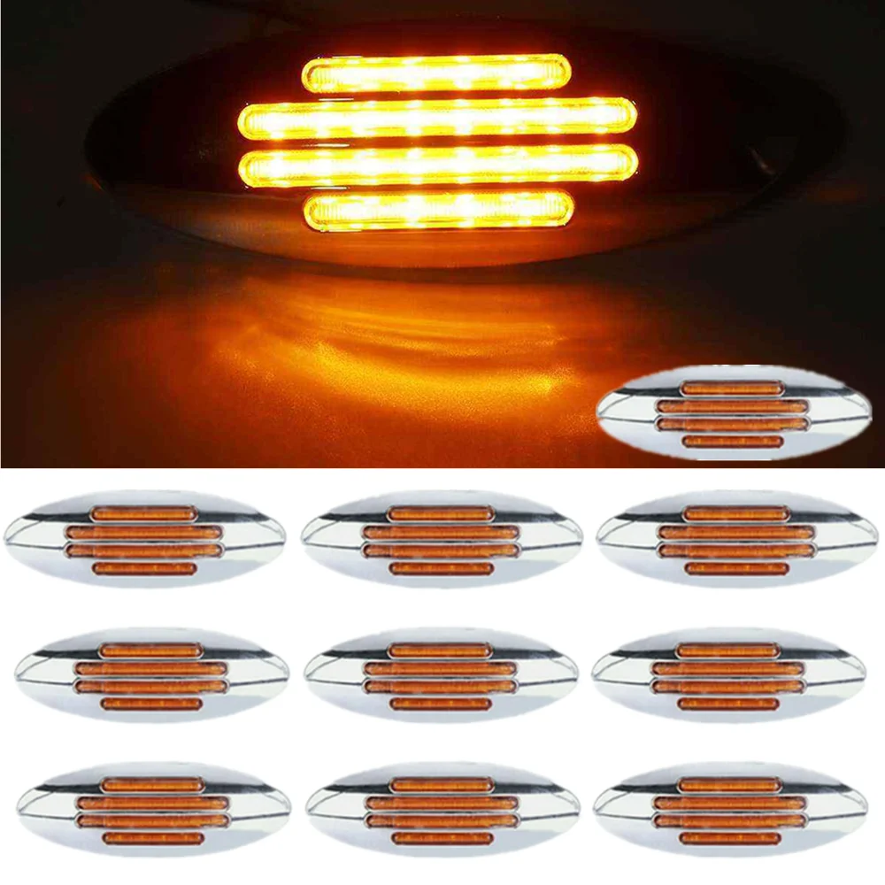 10PCS Truck Tail Light Side Marker Lamp DC 12V Turn Signal Lamp Brake Light for Truck Trailer Warning Indicators Lights
10PCS Truck Tail Light Side Marker Lamp DC 12V Turn Signal Lamp Brake Light for Truck Trailer Warning Indicators Lights