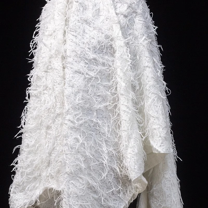 Белая бахрома, креативная дизайнерская ткань «Неделя моды», режутное шитье, перерабатываемый текстурный материал для платьев, блузок, шитья одежды 
Белая бахрома, креативная дизайнерская ткань «Неделя моды», режутное шитье, перерабатываемый текстурный материал для платьев, блузок, шитья одежды