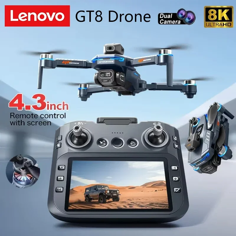 Lenovo GT8 Drone 8K Professional Dual Camera GPS FPV Brushless Motor Optical Flow Hovering Folding Quadcopter 4K RC Dron Toys
Lenovo GT8 Drone 8K Professional Dual Camera GPS FPV Brushless Motor Optical Flow Hovering Folding Quadcopter 4K RC Dron Toys