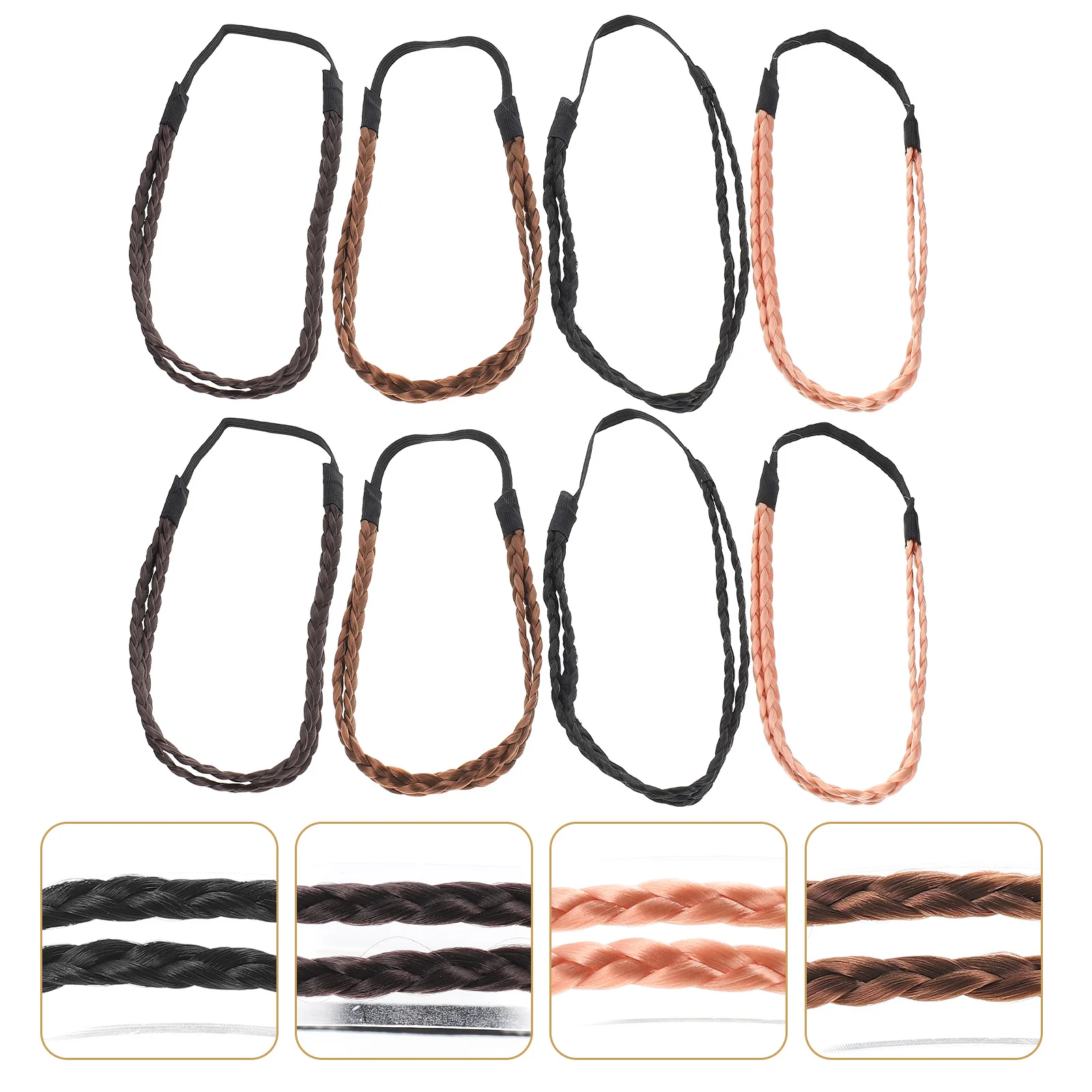 8pcs Headband Accessories Braided Headbands For Women Daily Wear Party Bathing Face Mask Use Hair Braid Decor Fashion Hair
8pcs Headband Accessories Braided Headbands For Women Daily Wear Party Bathing Face Mask Use Hair Braid Decor Fashion Hair
