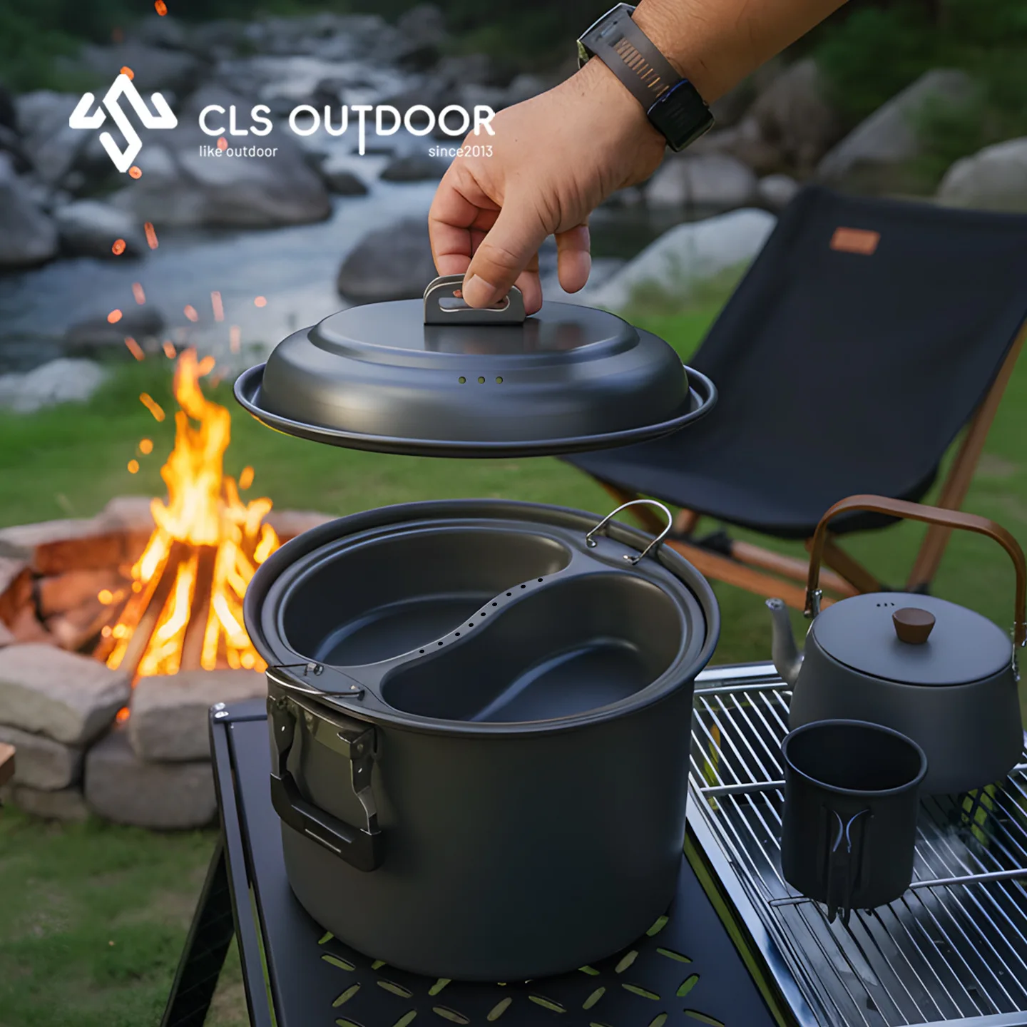6.5L Large Capacity Mandarin Duck Steaming And Cooking Pot Set, Outdoor Self Driving Barbecue Portable Camping Home Soup Pot
6.5L Large Capacity Mandarin Duck Steaming And Cooking Pot Set, Outdoor Self Driving Barbecue Portable Camping Home Soup Pot