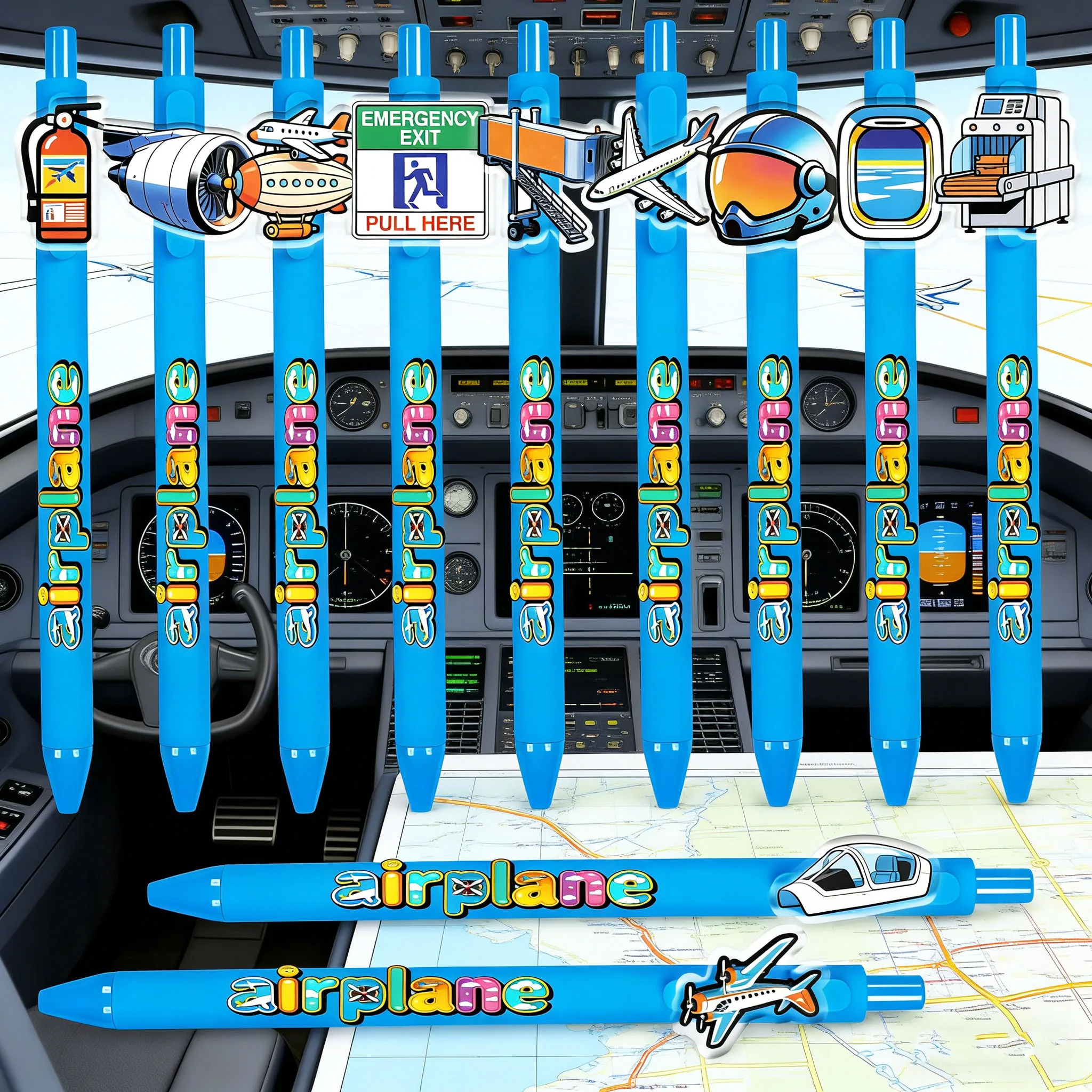 11pcs/19pcs aviation themed multi-color ballpoint pen blue pen holder reward gift portable push pen
11pcs/19pcs aviation themed multi-color ballpoint pen blue pen holder reward gift portable push pen