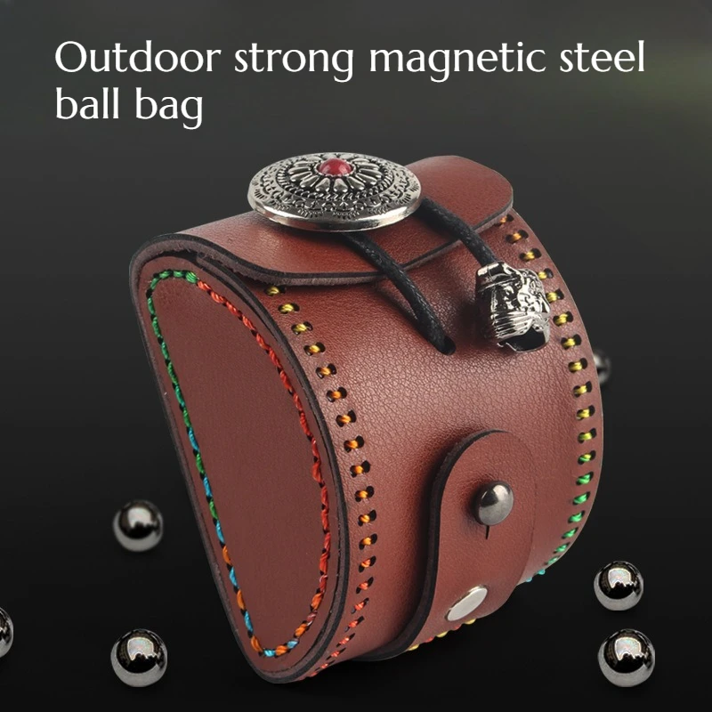 Cowhide Steel Ball Bag Slingshot with Strong Magnetic Ball for Outdoor Leather Waist Bag To Absorb Marbles
Cowhide Steel Ball Bag Slingshot with Strong Magnetic Ball for Outdoor Leather Waist Bag To Absorb Marbles
