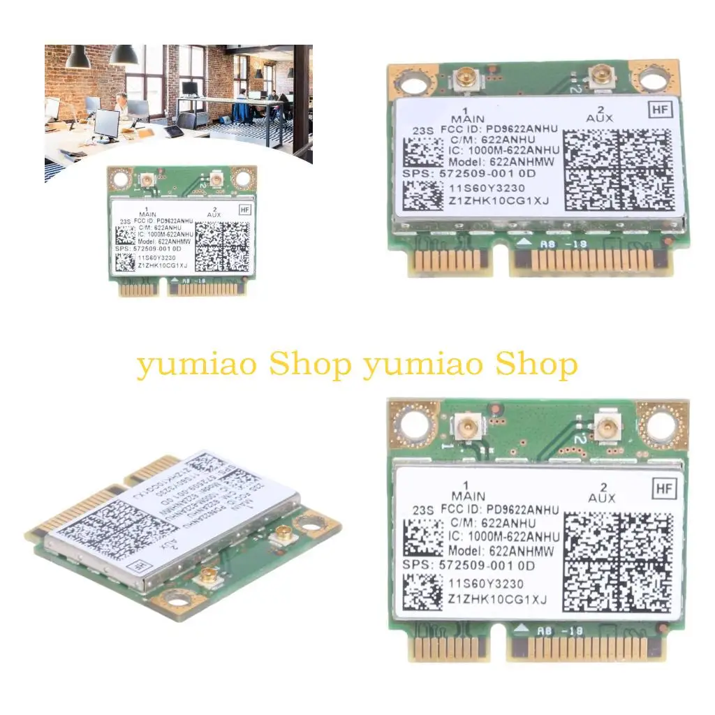587B Wireless Networking Card 6200 622ANHMW 2.4G/5Ghz 300Mbps WiFi Card for Thinkpad T410 T410i T510 T510i 572509-001 60Y3231
587B Wireless Networking Card 6200 622ANHMW 2.4G/5Ghz 300Mbps WiFi Card for Thinkpad T410 T410i T510 T510i 572509-001 60Y3231