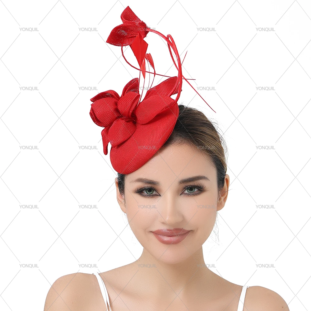 Fashion Womens Sinamay Fascinator Big Hat Feather Flower Derby Chapeau Cap Hair Clip for Cocktail Party Wedding Church
Fashion Womens Sinamay Fascinator Big Hat Feather Flower Derby Chapeau Cap Hair Clip for Cocktail Party Wedding Church