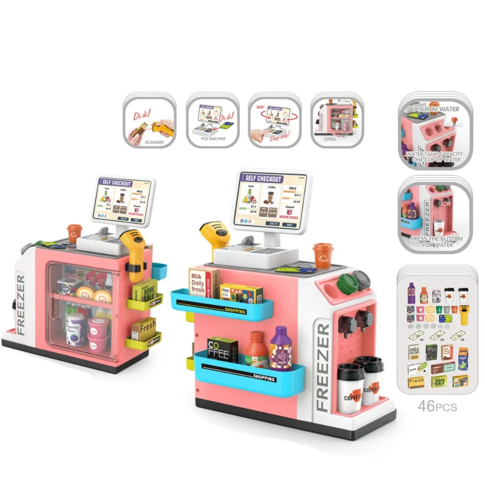 Simulated Shopping Simulation Coffee Machine Toy Water Outlet Scanners Cash Register Toy Cashier Sound Light
Simulated Shopping Simulation Coffee Machine Toy Water Outlet Scanners Cash Register Toy Cashier Sound Light