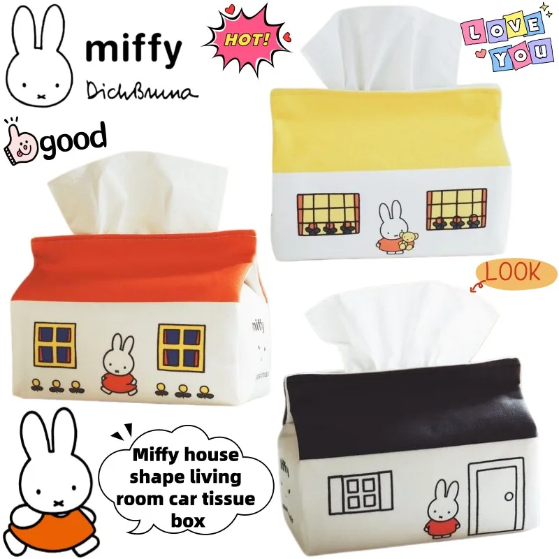 Miffy Cartoon Cute Animation Surrounding House Shape Tissue Box Secondary Creative Kawaii Home Living Room Car Paper Box Gift
Miffy Cartoon Cute Animation Surrounding House Shape Tissue Box Secondary Creative Kawaii Home Living Room Car Paper Box Gift