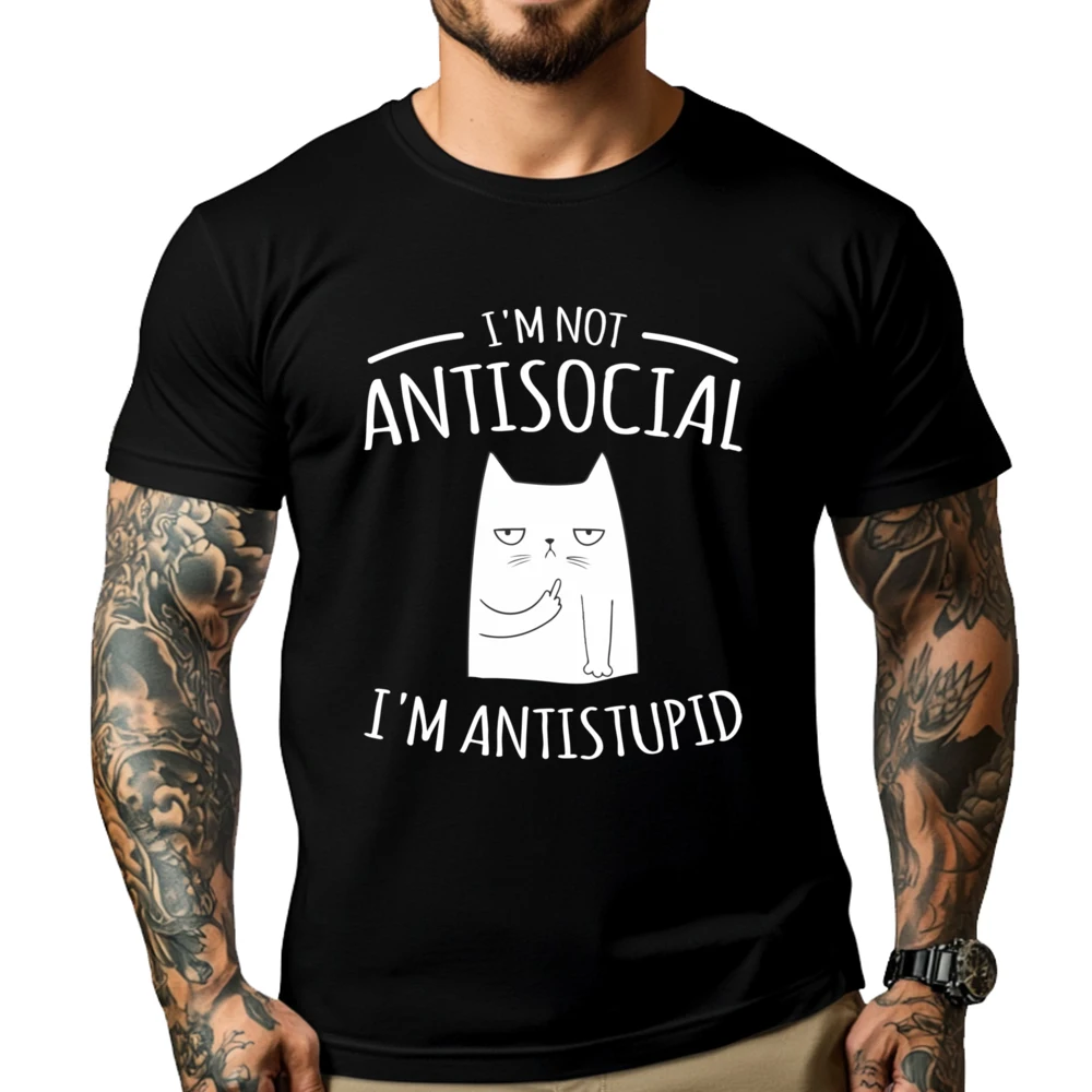 Funny I M Not Antisocial I M Antistupid Sarcastic Cute Cat Mens Clothing 2025 Adult Funny T Shirts Outdoor
Funny I M Not Antisocial I M Antistupid Sarcastic Cute Cat Mens Clothing 2025 Adult Funny T Shirts Outdoor