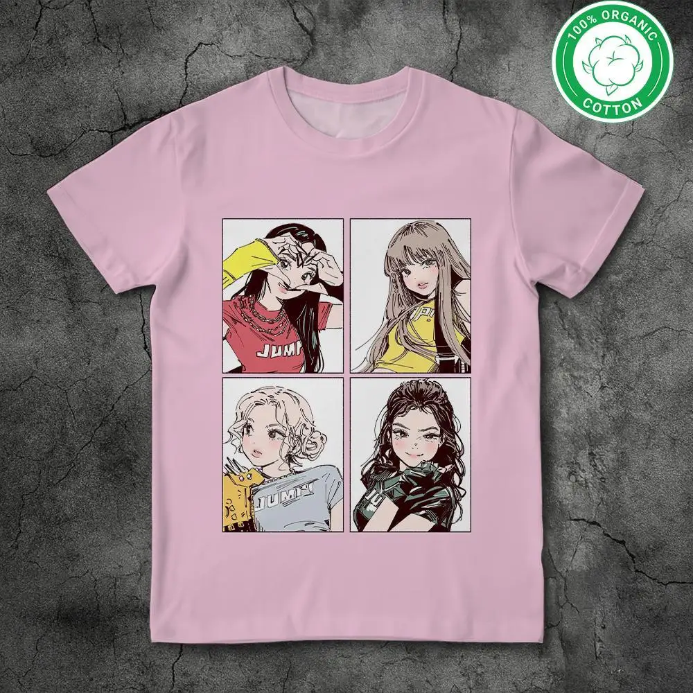 Summer New Kpop BP Jump T-shirt Pink Girl Group Short Sleeve Cute Anime Pattern Unisex High Quality Cotton Comfortable Y2K Top
Summer New Kpop BP Jump T-shirt Pink Girl Group Short Sleeve Cute Anime Pattern Unisex High Quality Cotton Comfortable Y2K Top
