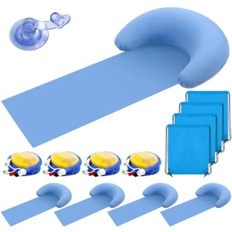 4 Sets Inflatable Beach Mats with Pillows 63 x 27.6 Inch Foldable Portable Beach Sleeping Pad Set with Air Pumps and Storage Ba
4 Sets Inflatable Beach Mats with Pillows 63 x 27.6 Inch Foldable Portable Beach Sleeping Pad Set with Air Pumps and Storage Ba