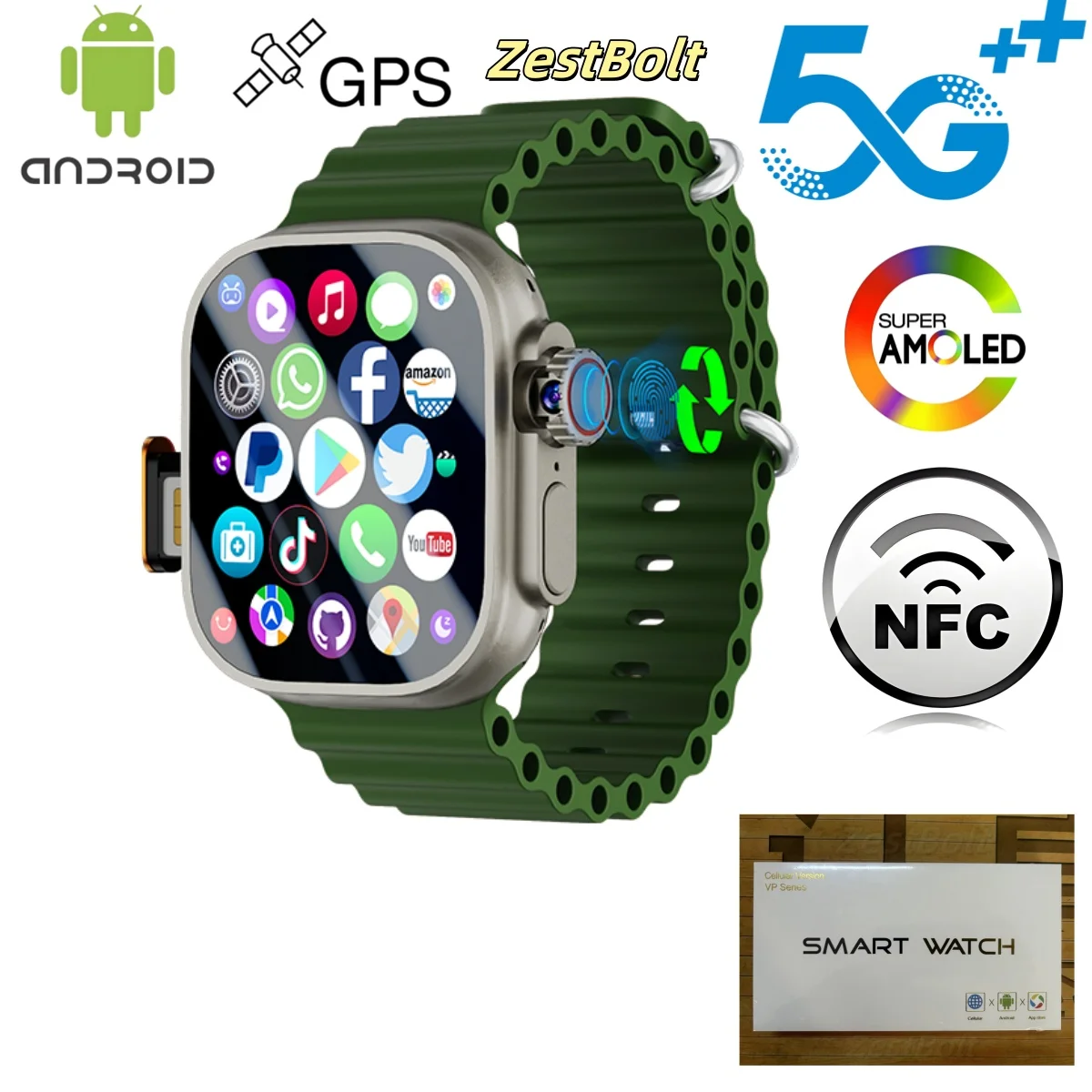 DW100 Pro+ 5G Android Smartwatch Touch ID Smart Watch With Rotary Camera 2.29inch Amoled Screen GPS WIFI NFC Google Play Store
DW100 Pro+ 5G Android Smartwatch Touch ID Smart Watch With Rotary Camera 2.29inch Amoled Screen GPS WIFI NFC Google Play Store
