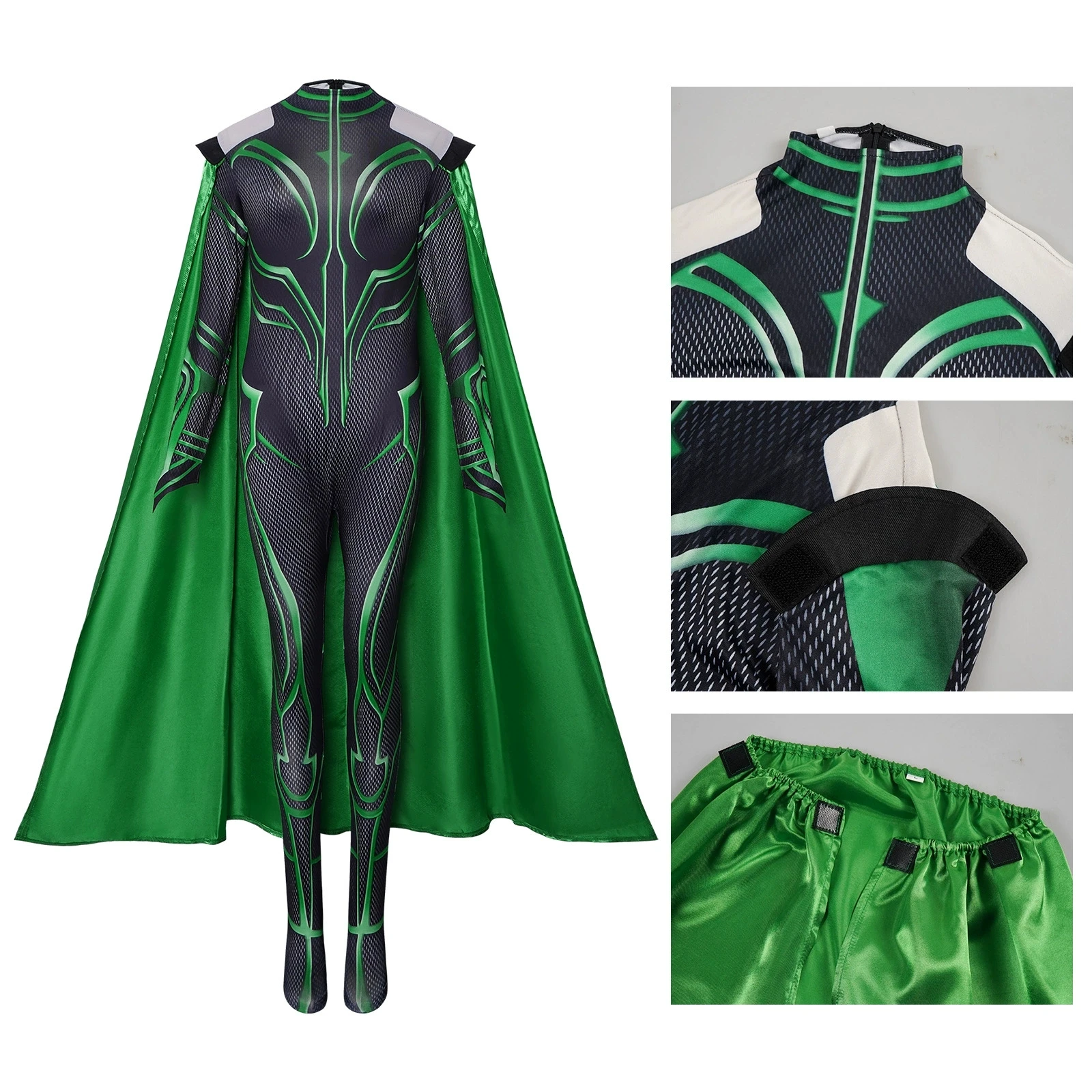 Movie Hela Cosplay Costume Jumpsuit Cloak Cape Outfit Villain Hela Bodysuit For Adult Women Halloween Carnival Disguise Suit
Movie Hela Cosplay Costume Jumpsuit Cloak Cape Outfit Villain Hela Bodysuit For Adult Women Halloween Carnival Disguise Suit