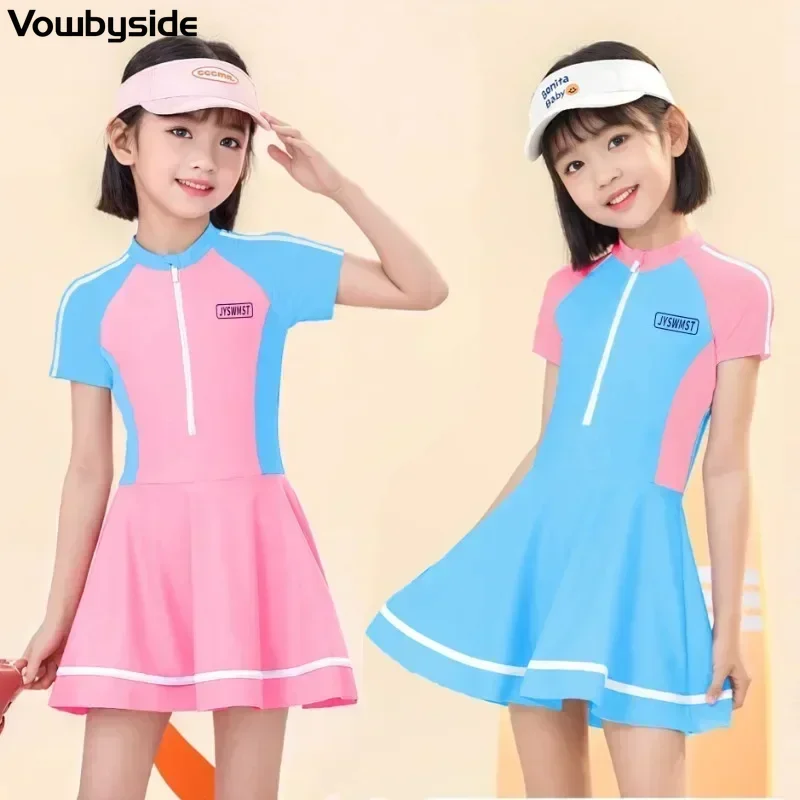 7-16Y Girls Swimsuit Jumpsuit Skirt Short Sleeved Beach Wear Quick-drying Children's Swimwear
7-16Y Girls Swimsuit Jumpsuit Skirt Short Sleeved Beach Wear Quick-drying Children's Swimwear