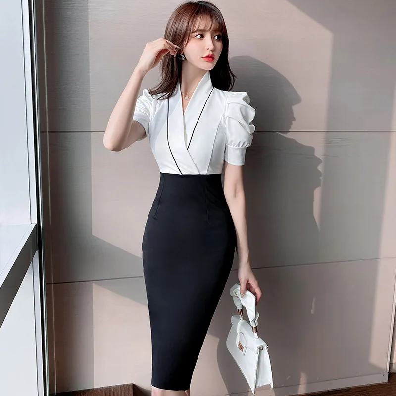 Summer High End Bodycon Office Dress Short Sleeve Elegant Dresses for Women 2022 Patchwork Fashion Wrap Bandage Dress Vestidos
Summer High End Bodycon Office Dress Short Sleeve Elegant Dresses for Women 2022 Patchwork Fashion Wrap Bandage Dress Vestidos