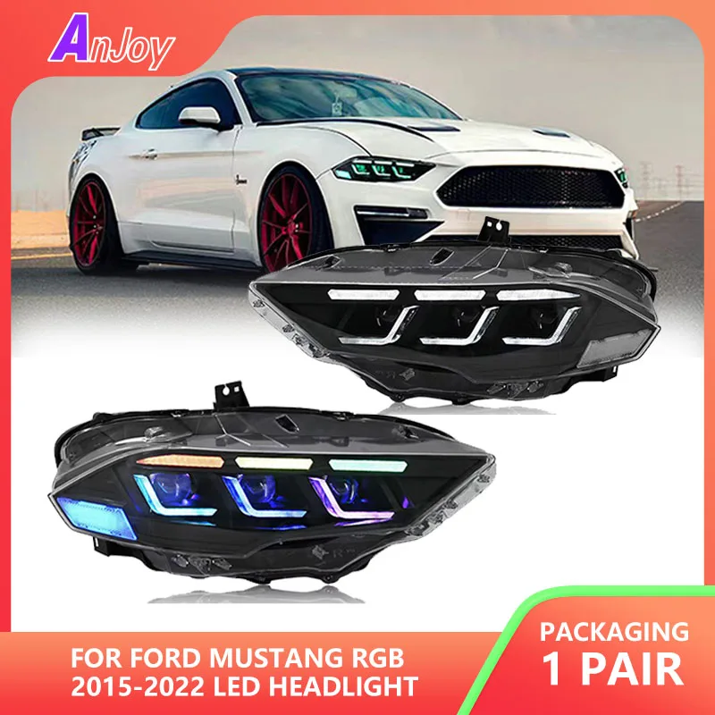 Автомобильная фара для Ford Mustang, фара RGB 2015-2022, обновление, модифицированная для нового динамического указателя поворота, автомобильные аксессуары
Автомобильная фара для Ford Mustang, фара RGB 2015-2022, обновление, модифицированная для нового динамического указателя поворота, автомобильные аксессуары