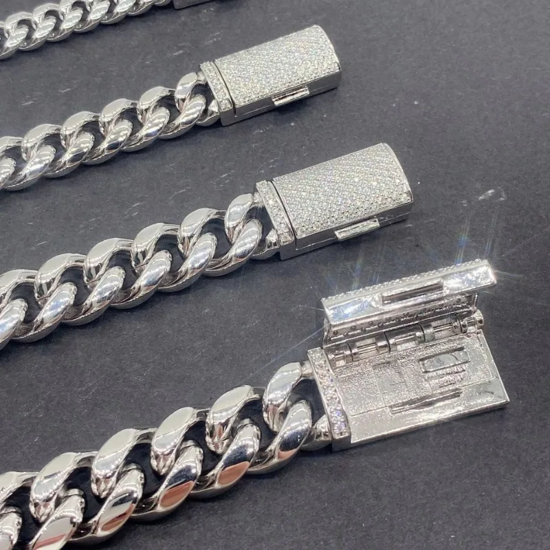 Wholesale Iced Out Cuban Link Chain 8-10 mm Moissanite 925 Silver Necklace for Men Hi Hop Gift 16K GOLD Platinum Plated
Wholesale Iced Out Cuban Link Chain 8-10 mm Moissanite 925 Silver Necklace for Men Hi Hop Gift 16K GOLD Platinum Plated