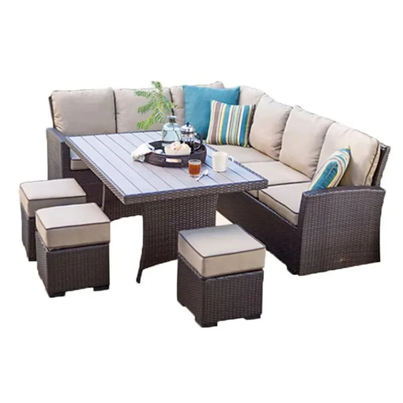 Outdoor sofa courtyard balcony sunscreen waterproof rattan outdoor furniture table and chair set casual corner sofa combination
Outdoor sofa courtyard balcony sunscreen waterproof rattan outdoor furniture table and chair set casual corner sofa combination