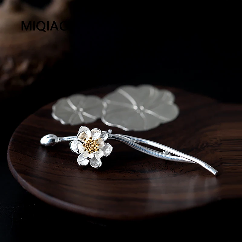 MIQIAO 925 Sterling Silver Brooch Luxury Brooches For Women Lotus Flower Women's Stylish Brooch New Items Elegant Vintage
MIQIAO 925 Sterling Silver Brooch Luxury Brooches For Women Lotus Flower Women's Stylish Brooch New Items Elegant Vintage